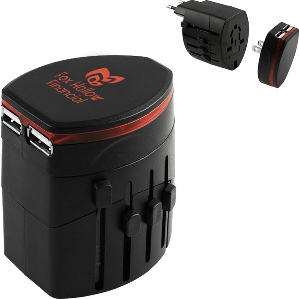 Froid Universal Travel Adapter w/ 2 USB Ports