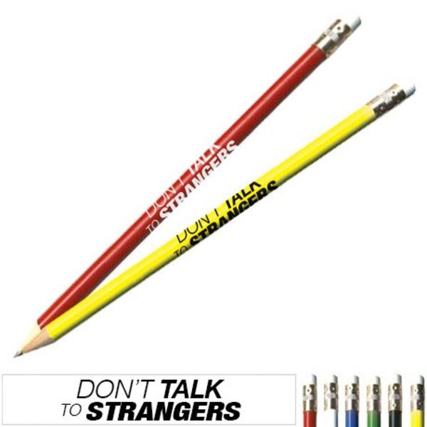 Don't Talk to Strangers Safety Pencil, Stock