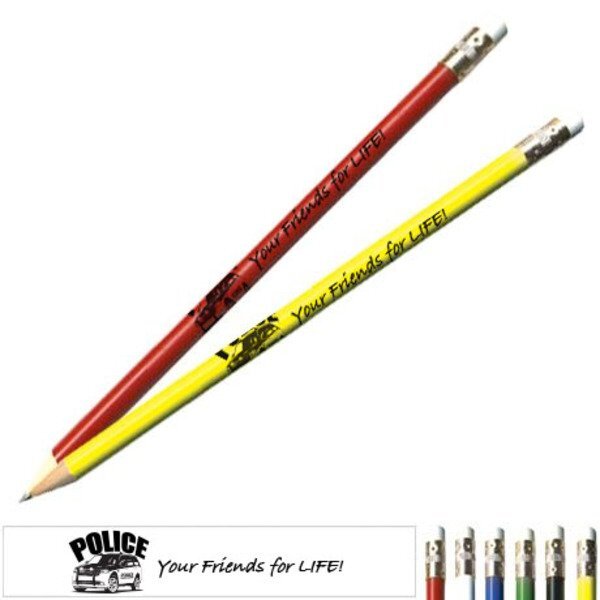 Police Your Friends For Life! Safety Pencil, Stock
