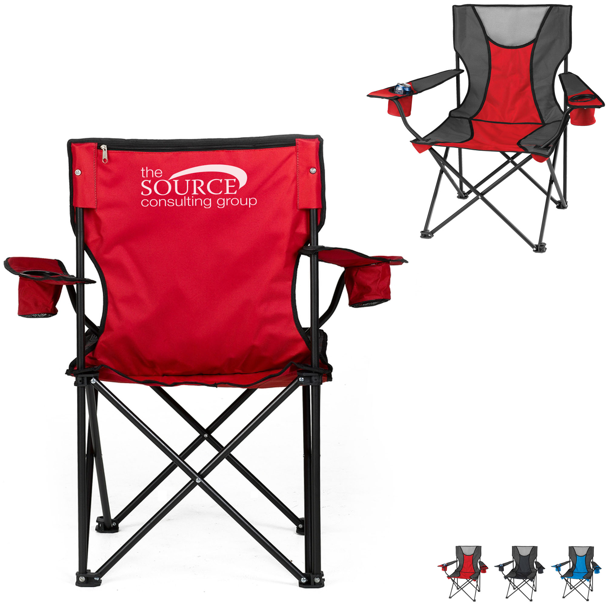 Custom Logo Camp Chair, Embroidered at AllStar Logo