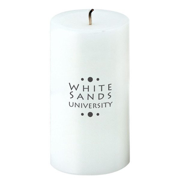 Large Unscented Pillar Candle