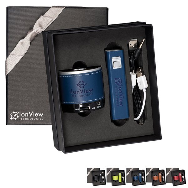 Tuscany™ Bluetooth Speaker & Executive Power Bank Gift Set, 2200mAh
