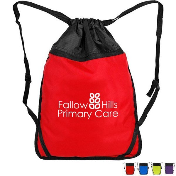 Double Compartment Drawstring Sports Backpack