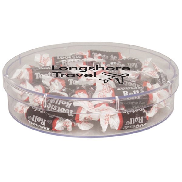 Large Round Candy Container - Tootsie Rolls
