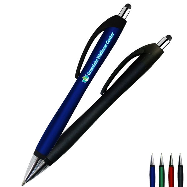 Soft Touch Halcyon Pen w/ Stylus, Full Color
