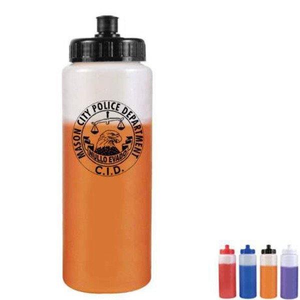 Mood Color Changing Bottle with Pull Cap, 32oz. w/ Full Color Imprint