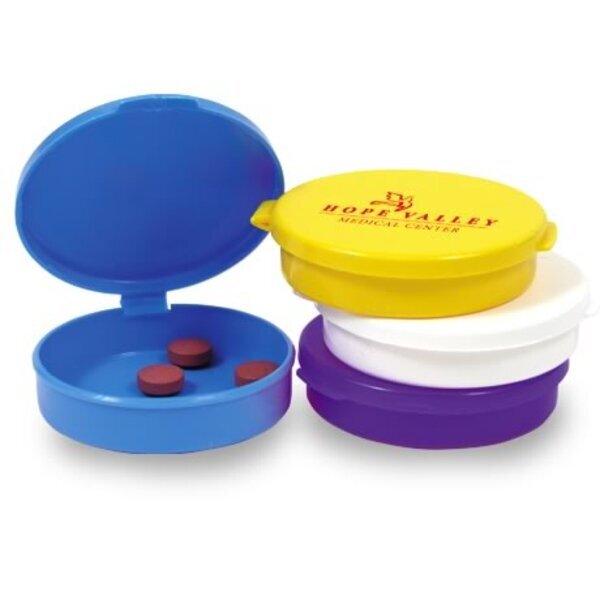 Round Pocket Pill Box, Single Compartment