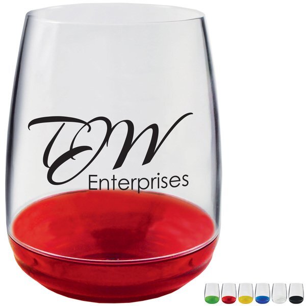 Plastic Stemless Wine Glass, 12oz.