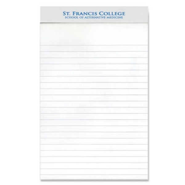 Legal Pad with Imprinted Header, 5" x 8"
