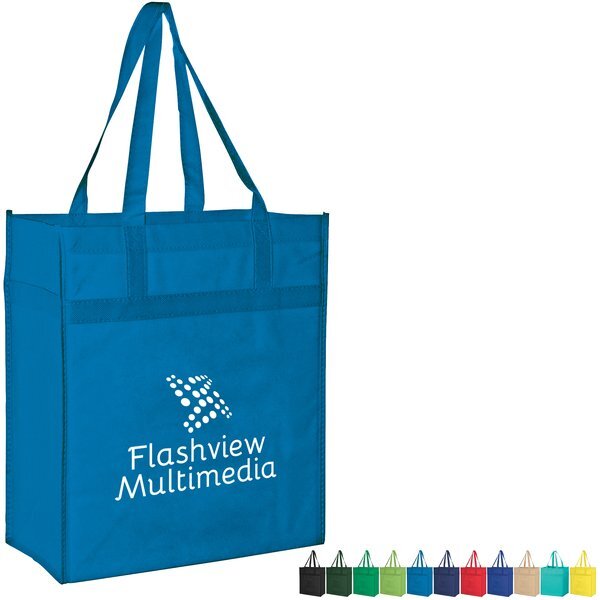 Deluxe Heavy Duty Non-Woven Market Tote with Poly Board Insert