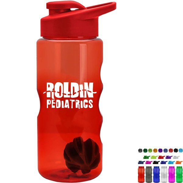 Finger Grip Shaker Tritan™ Transparent Bottle, 22oz. - Drink Thru Lid