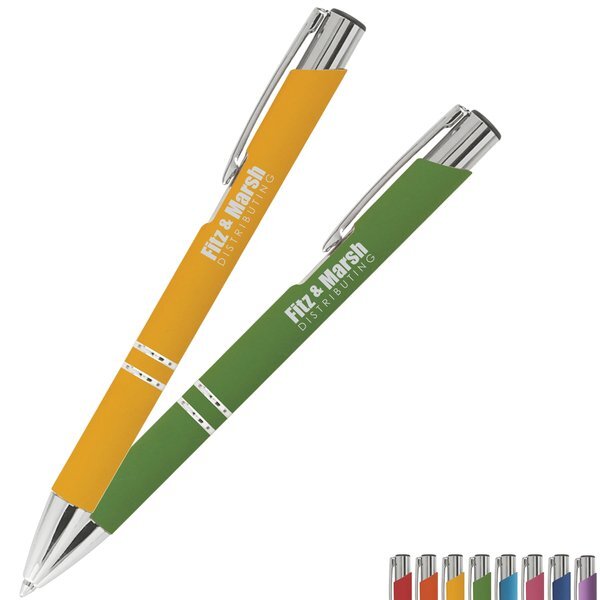 Tres-Chic Soft Coated Bright Barrel Ballpoint Pen