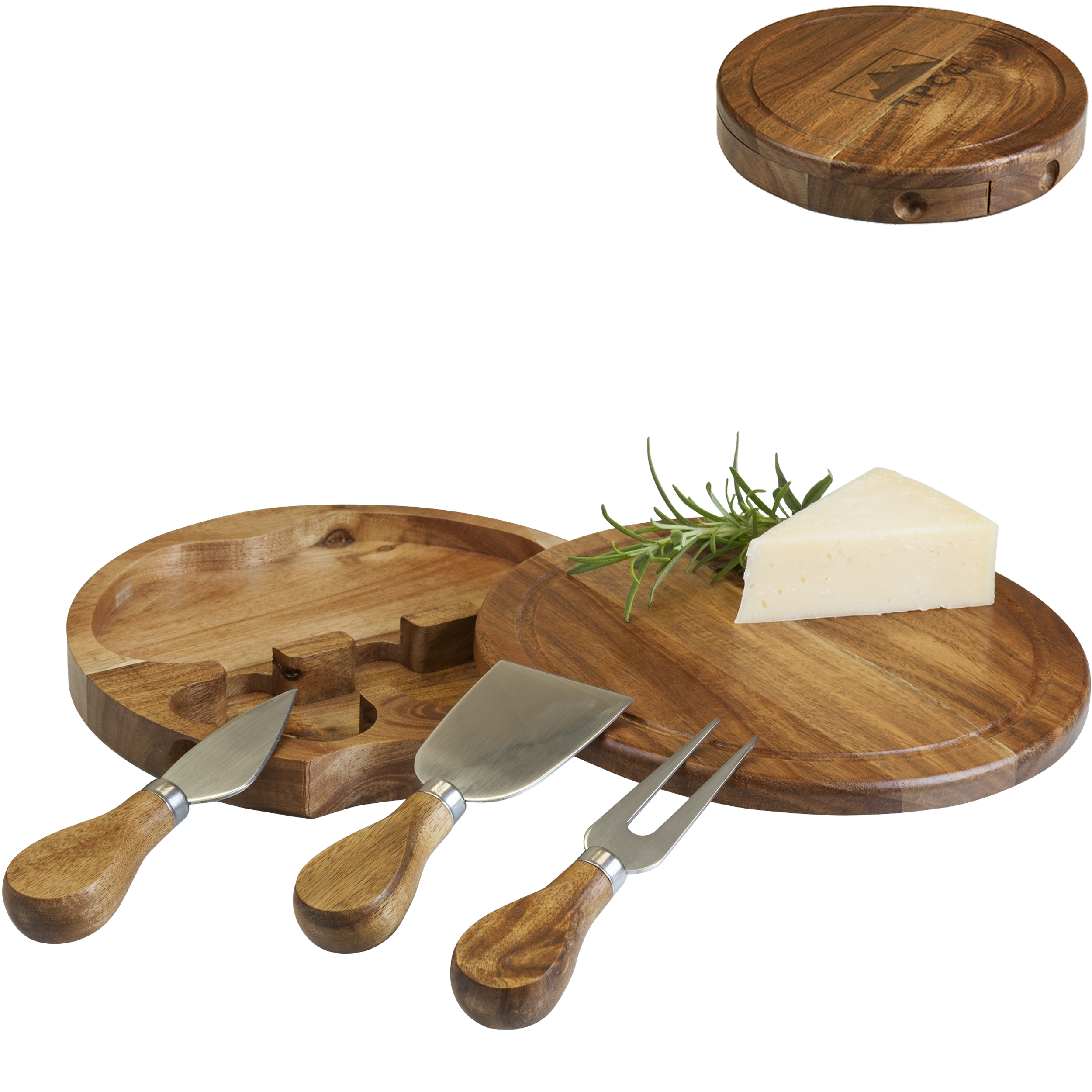 Delio Acacia Cheese Cutting Board & Tools Set