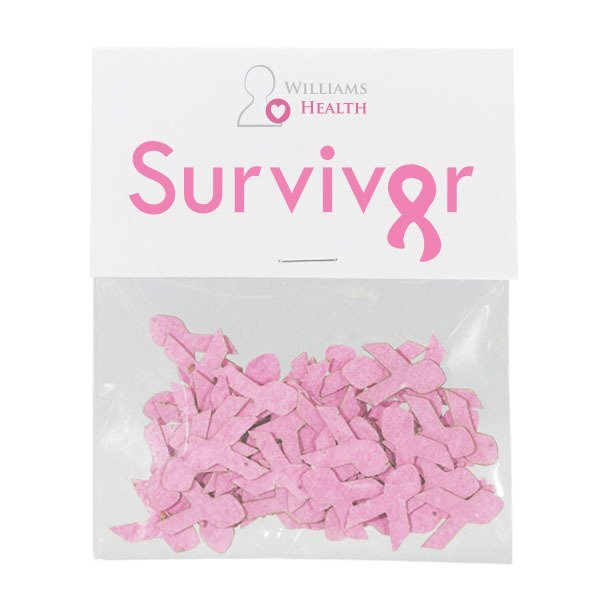 Pink Ribbon Seed Paper Confetti Pack