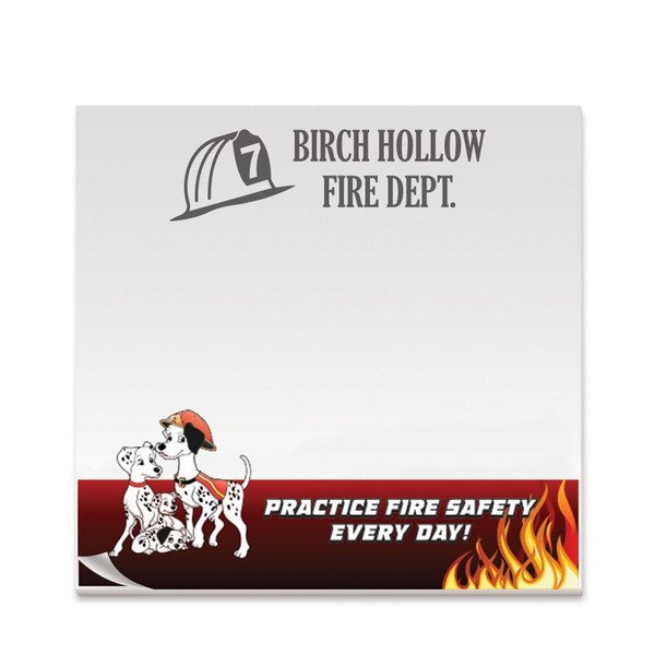 BIC® Adhesive 50 Sheet Notepad, Practice Fire Safety Everyday, 3" x 3"
