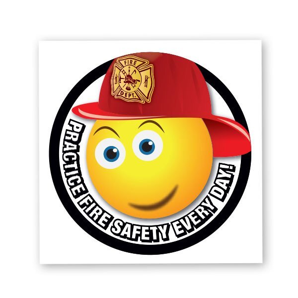 Emoji Practice Fire Safety Every Day! Temporary Tattoo, Stock