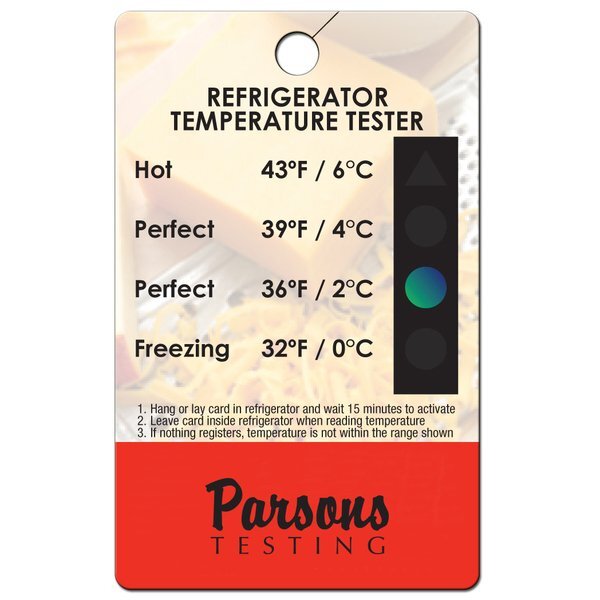 Refrigerator Temperature Tester Card