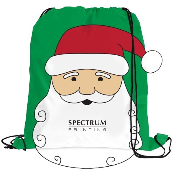 Holiday Polyester Sport Cinchpack - Santa