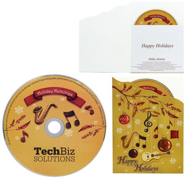 Happy Holidays Greeting Card w/ Holiday Music CD