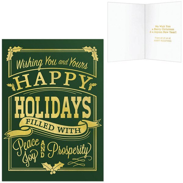 Happy Holidays Vintage Greeting Card