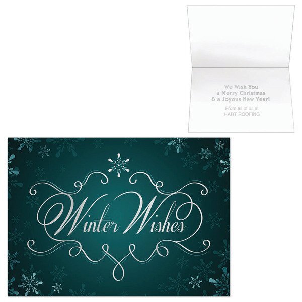 Winter Wishes Holiday Greeting Card