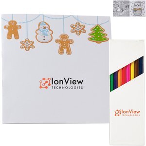 Holiday Deluxe Gingerbread People Adult Coloring Book & 8-Piece Color Pencil Set Holiday Deluxe Gingerbread People Adult Coloring Book & 8-Piece Color Pencil Set