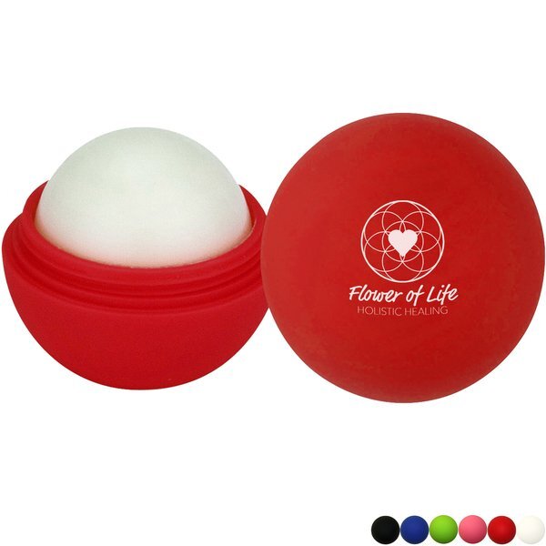 Halcyon® Vanilla Flavored Lip Balm, Round Soft Touch Container