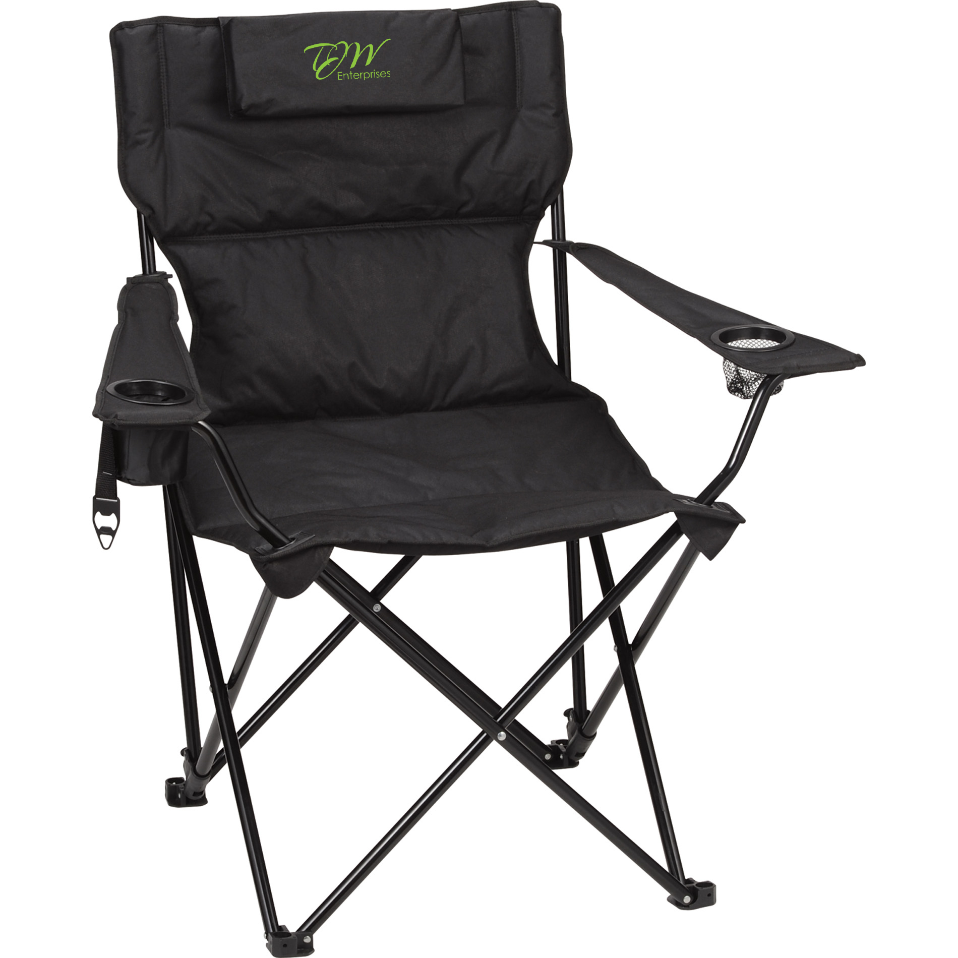 Picnic Time Philadelphia Eagles Polyester Black Folding Beach Chair  (Adjustable) in the Beach & Camping Chairs department at