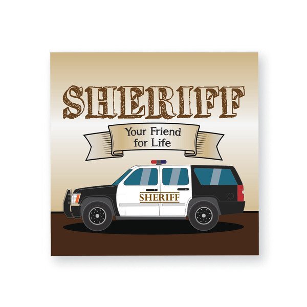 Sheriff Your Friend for Life Sticker Roll, Stock