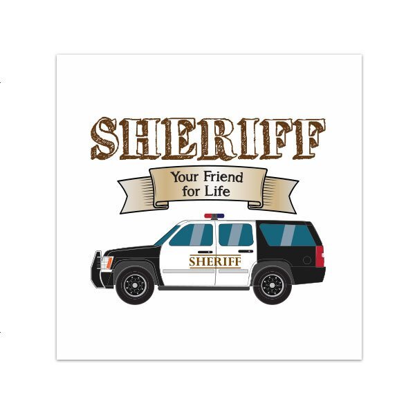 Sheriff Your Friend for Life Temporary Tattoo, Stock