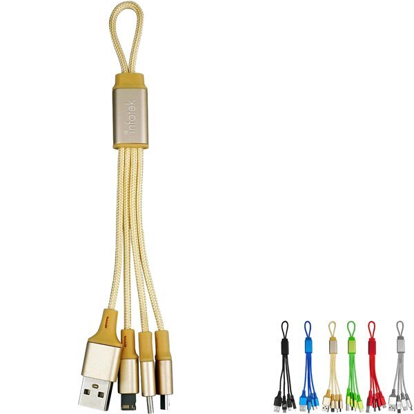 Metallic Loop 3-in-1 Cable w/ Type C USB