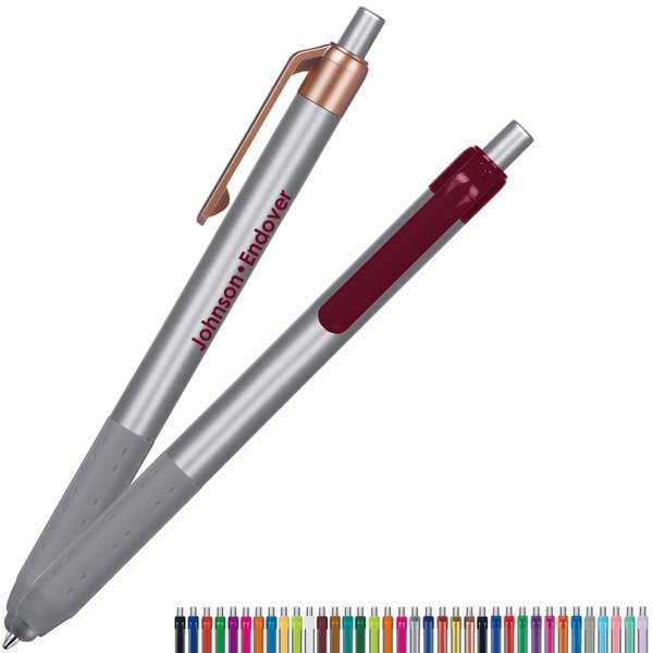 Alamo Metallic Retractable Grip Stylus Pen