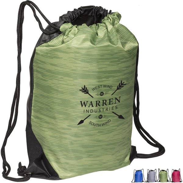 Striated 210D Drawstring Backpack