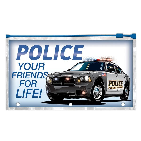 Police Your Friends For Life Pencil Pouch, Stock