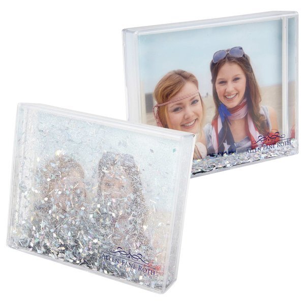 Silver Glitter Acrylic Desktop Photo Frame