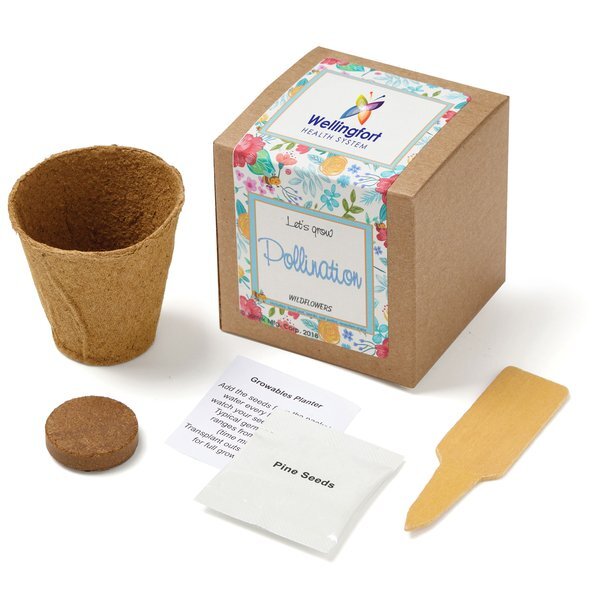 Wildflowers Growables Planter in Kraft Gift Box w/ Full Color Label