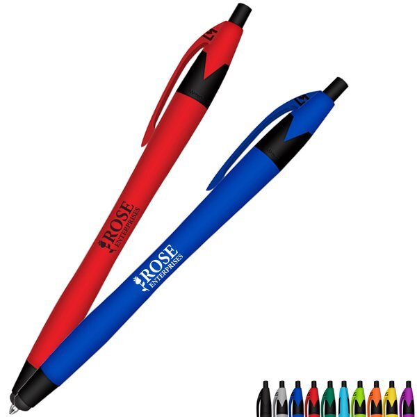 iWriter Smooth Soft Touch Rubberized Ballpoint Pen w/ Stylus