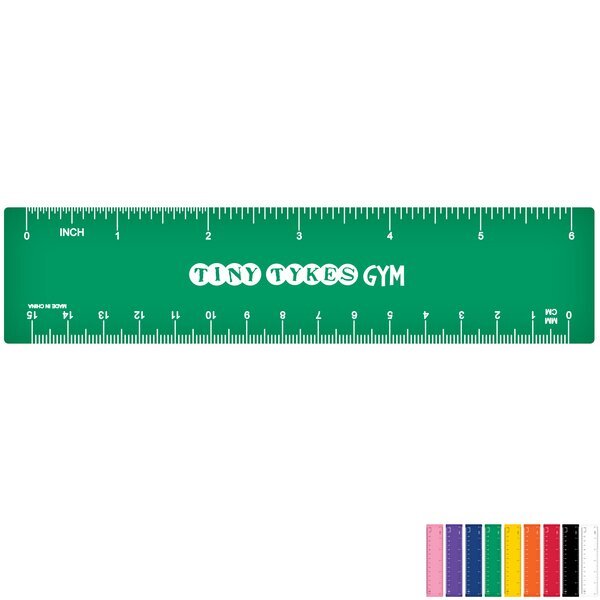 Colorful 6" Plastic Ruler