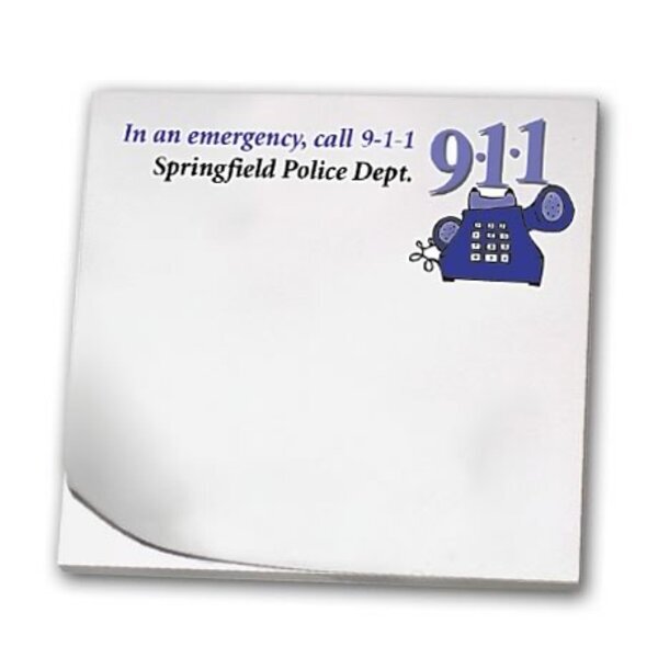 In an Emergency Call 9-1-1, 25 Sheet Sticky Pad