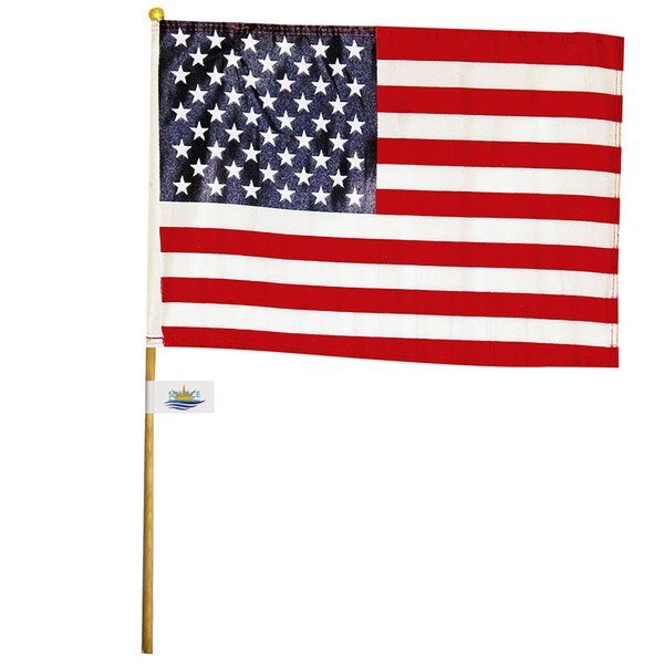 USA Stick Flag,12" x 18"