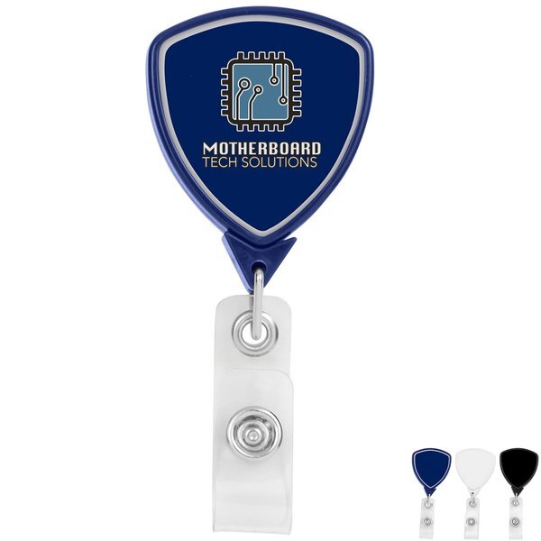 Shield Retractable Badge Reel, Bull Dog Clip