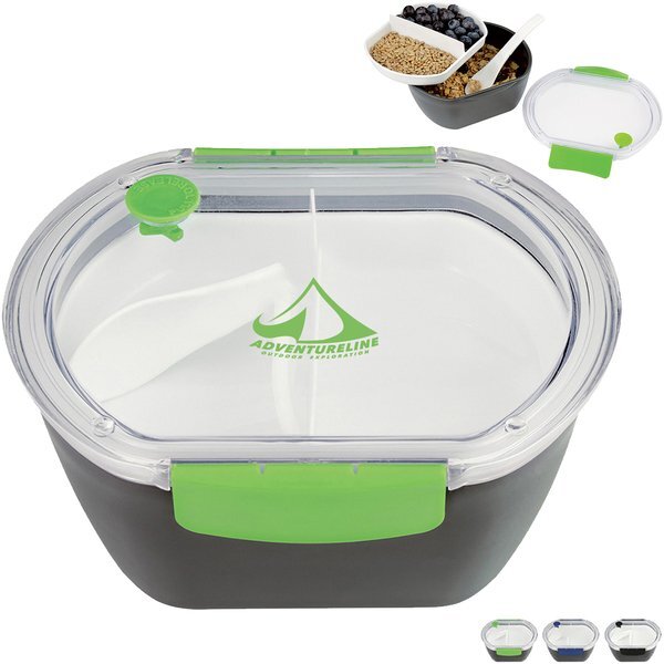 Oval Dual Compartment Lunch Set
