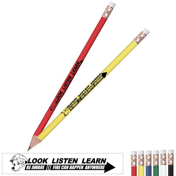 Fire Safety Pencil, Look Listen Learn, Stock