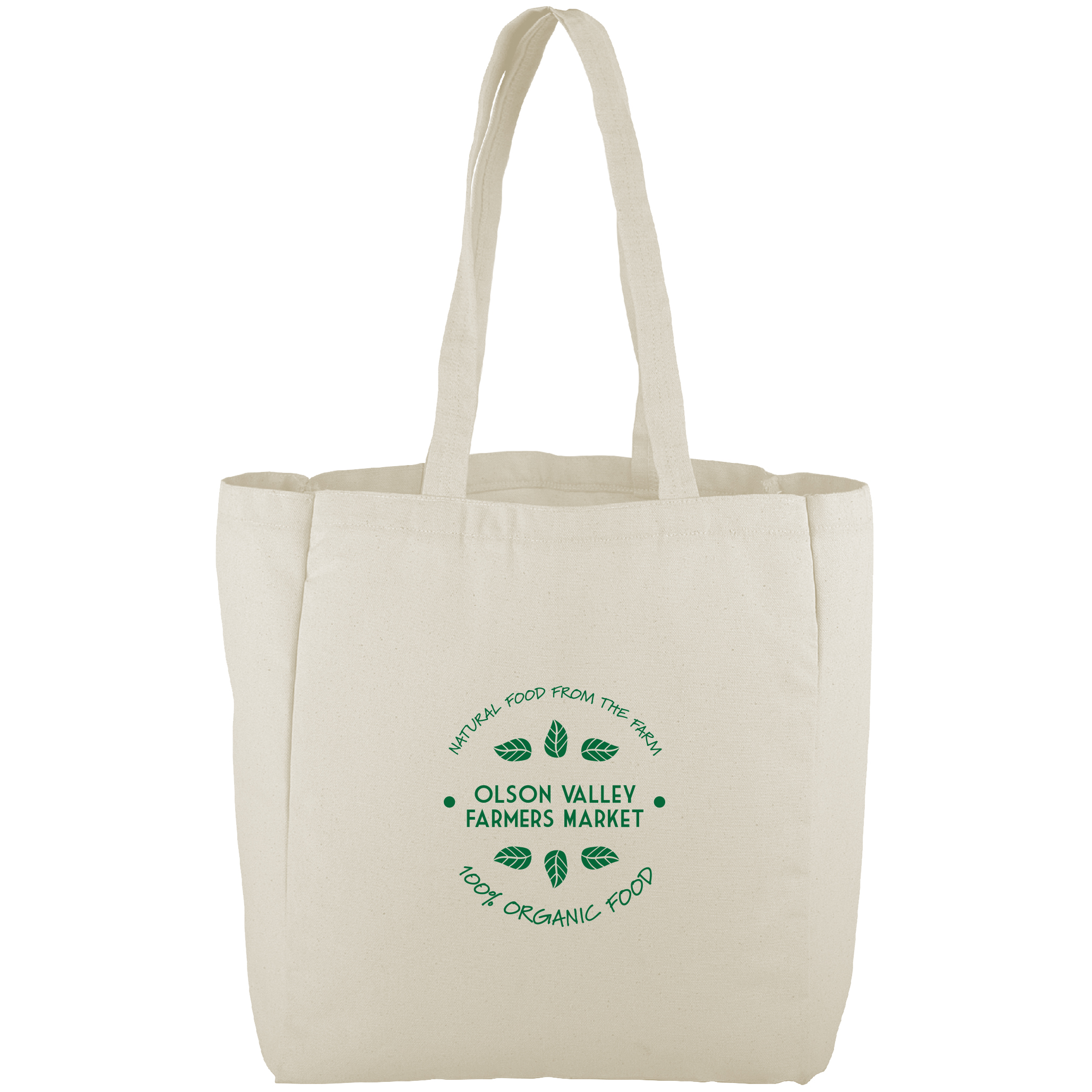 Large Green Canvas Shopper Shopping Tote Bag Gym Now Pizza Later Slogan 
