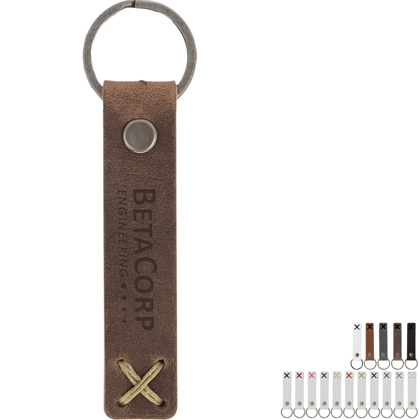 Red leather key chain drop shape ring keychain boyfriend fob holder clip keyring