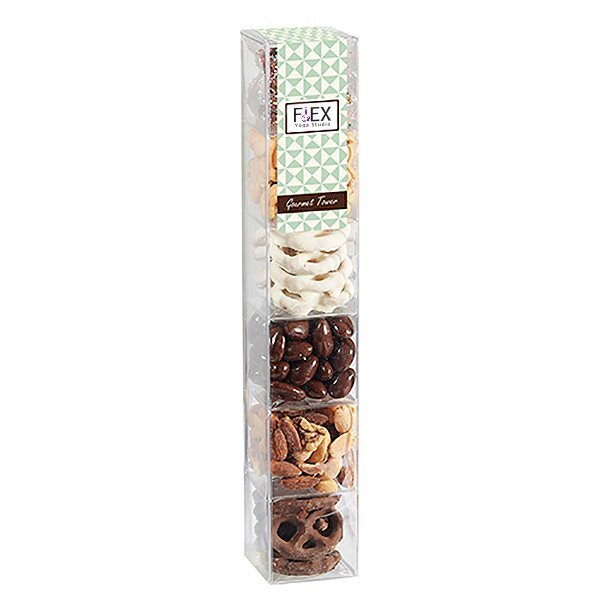 Chocolate & Nut 6 Way Gourmet Treat Tower w/ Label