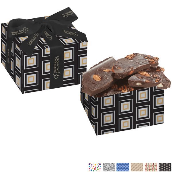 Dark Chocolate Almond Bark Custom Gift Box
