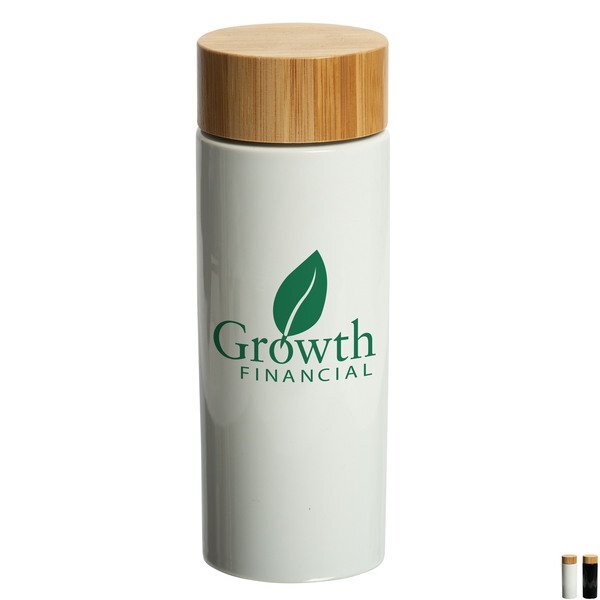 Volay Bottle with Bamboo Lid, 11.5oz.