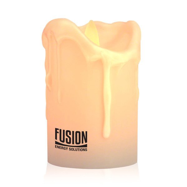 LED Pillar Candle with Moving Flame