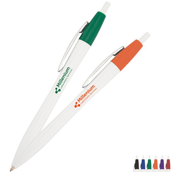 Lenex Dart Retractable Pen, Silver Clip